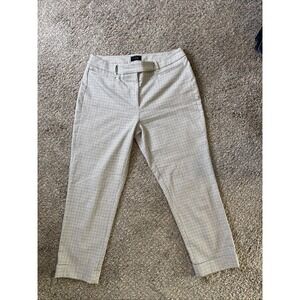 White House Black Market Women's The Slim Crop Pants‎ Black & White Size 6